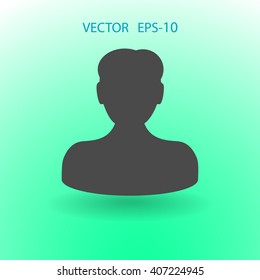 Flat icon of businessman