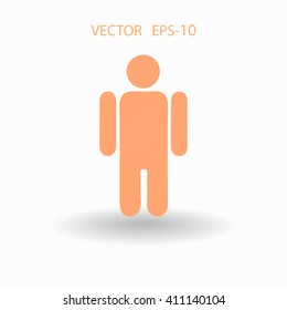 Flat icon of businessman