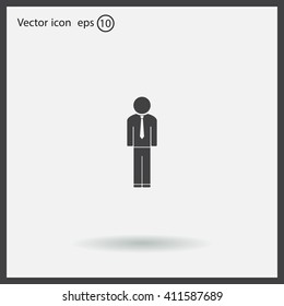 Flat icon of businessman