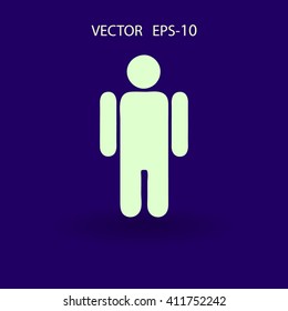 Icono plano del hombre de negocios