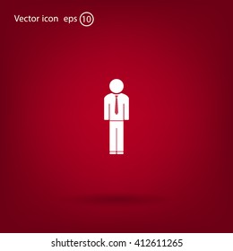 Flat icon of businessman
