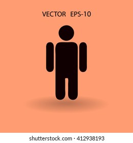 Flat icon of businessman