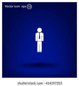 Flat icon of businessman