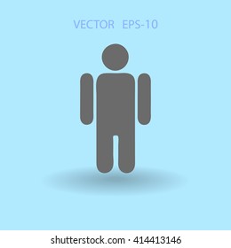 Flat icon of businessman