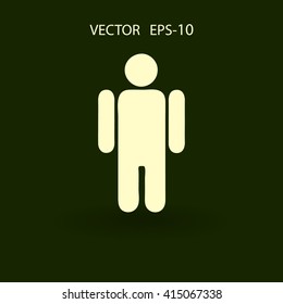 Icono plano del hombre de negocios