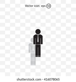 Flat icon of businessman
