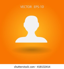 Flat icon of businessman