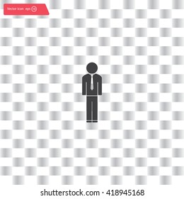 Flat icon of businessman