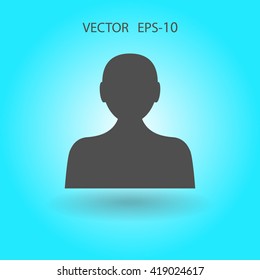 Icono plano del hombre de negocios