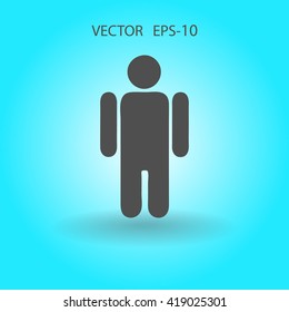 Icono plano del hombre de negocios