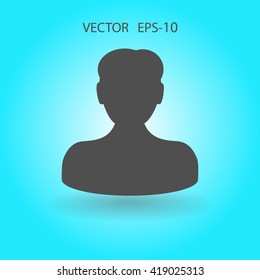 Flat icon of businessman