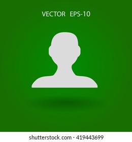 Flat icon of businessman