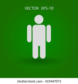 Flat icon of businessman