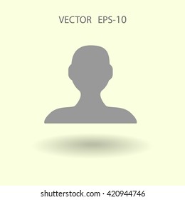 Flat icon of businessman