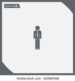 Flat icon of businessman