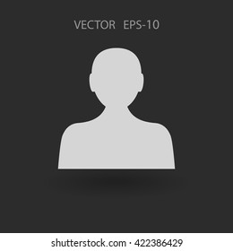 Flat icon of businessman