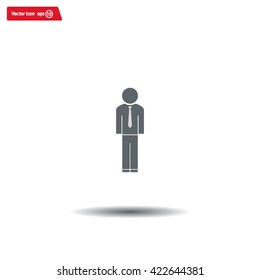 Flat icon of businessman