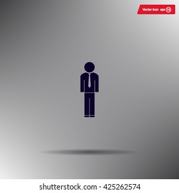 Flat icon of businessman
