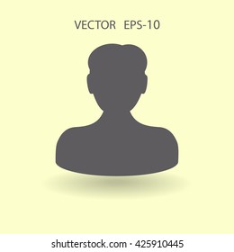Flat icon of businessman
