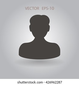 Flat icon of businessman