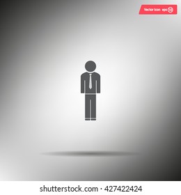 Flat icon of businessman