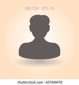 Flat icon of businessman