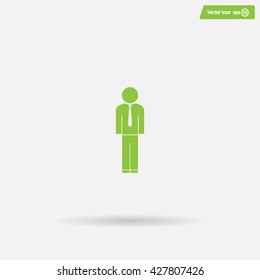 Flat icon of businessman