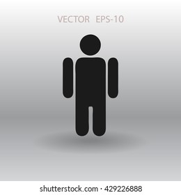 Icono plano del hombre de negocios