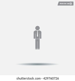 Flat icon of businessman