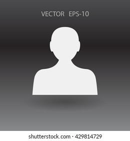 Flat icon of businessman