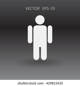 Icono plano del hombre de negocios