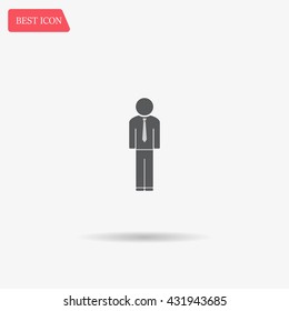Flat icon of businessman