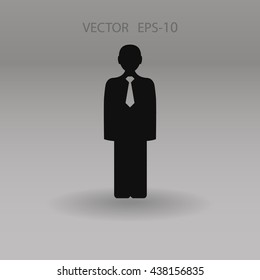 Ícone plano do empresário
