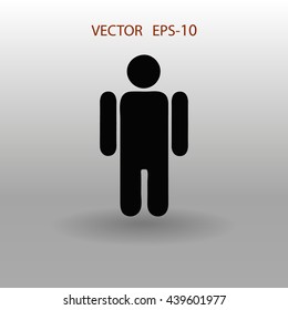 Flat icon of businessman