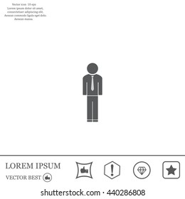 Flat icon of businessman
