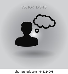 Icono plano del hombre de negocios