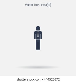 Flat icon of businessman