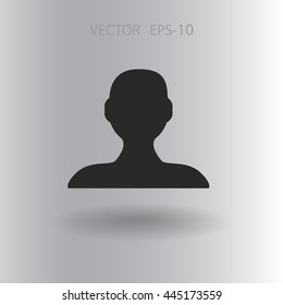Flat icon of businessman