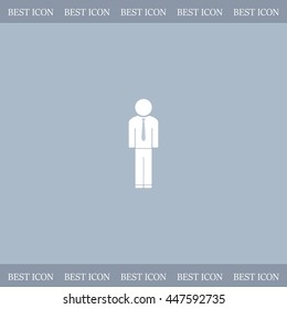 Flat icon of businessman