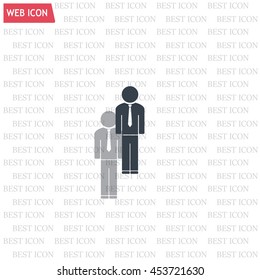 Flat icon of businessman