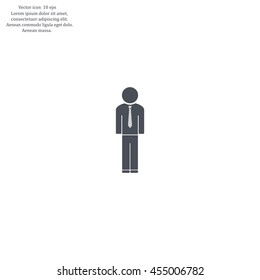 Flat icon of businessman