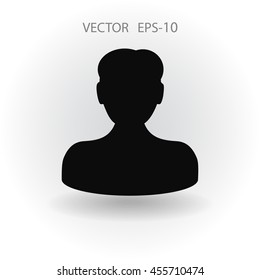 Flat icon of businessman