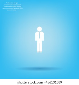 Flat icon of businessman