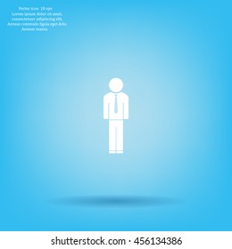 Flat icon of businessman