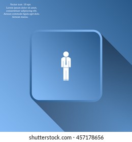 Flat icon of businessman