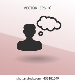 Icono plano del hombre de negocios