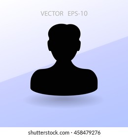 Flat icon of businessman