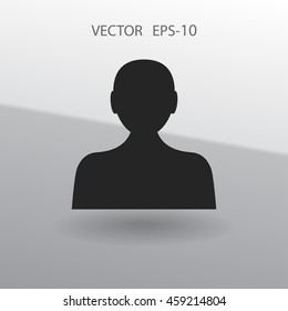 Flat icon of businessman