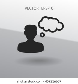 Icono plano del hombre de negocios
