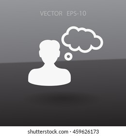 Icono plano del hombre de negocios